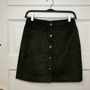 Loft petite 2, dark green suede Aline skirt